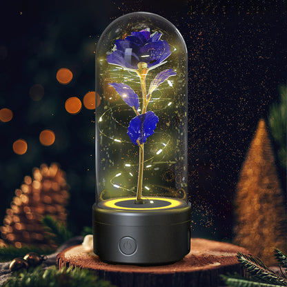 Éternelle Rose LED et haut parleur compatible Bluetooth
