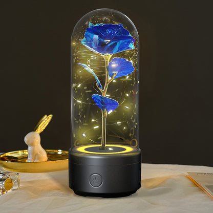 Éternelle Rose LED et haut parleur compatible Bluetooth