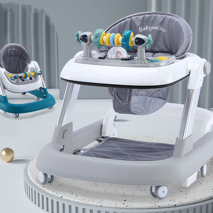 Fun, multifunctional baby walker with anti-fall and anti-tipping pads