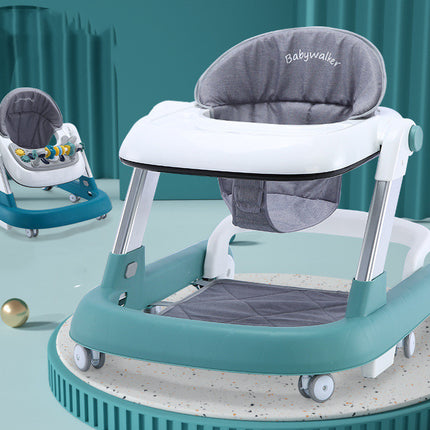 Fun, multifunctional baby walker with anti-fall and anti-tipping pads