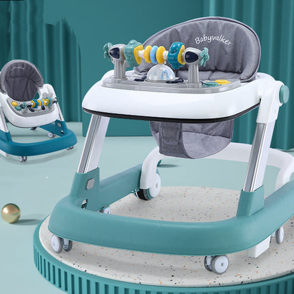 Fun, multifunctional baby walker with anti-fall and anti-tipping pads