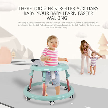 Baby walker with anti-rollover feature, multi-position