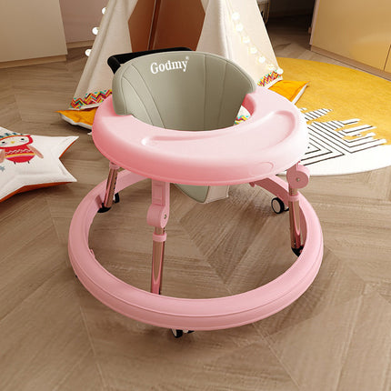 Baby walker with anti-rollover feature, multi-position
