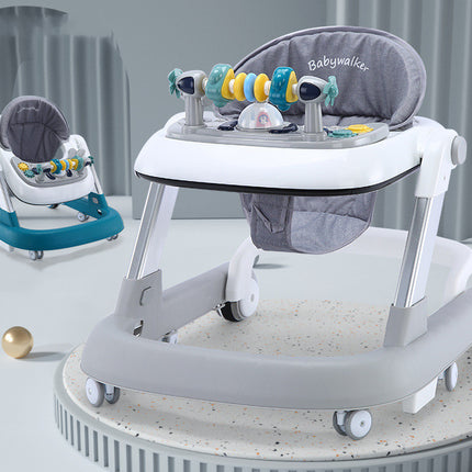Fun, multifunctional baby walker with anti-fall and anti-tipping pads