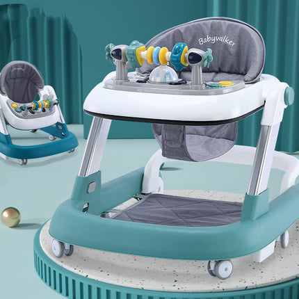 Fun, multifunctional baby walker with anti-fall and anti-tipping pads