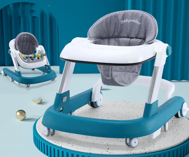 Fun, multifunctional baby walker with anti-fall and anti-tipping pads